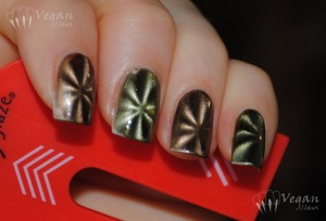 China Glaze Cling On (green) and You Move Me (brown) with magnet