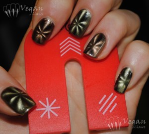 chg_magnetix3 China Glaze Cling On (green) and You Move Me (brown) with magnet