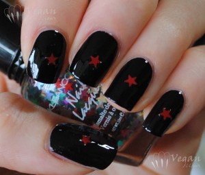 Kleancolor Black with red stars picked out of Kleancolor Blind Date