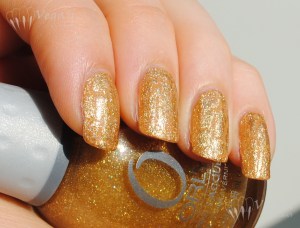 Kleancolor Café au Lait, China Glaze Tarnished Gold, Orly Prisma Gloss Gold