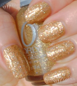 Kleancolor Café au Lait, China Glaze Tarnished Gold, Orly Prisma Gloss Gold