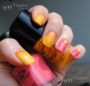 Color Club Frills, Cult Nails Feel Me Up, and loose glitter