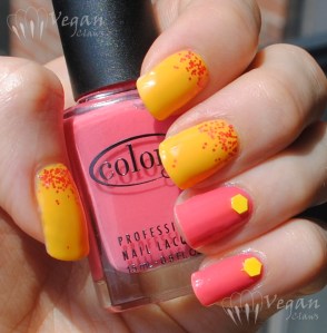 Color Club Frills, Cult Nails Feel Me Up, and loose glitter