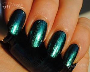 China Glaze Deviantly Daring over black