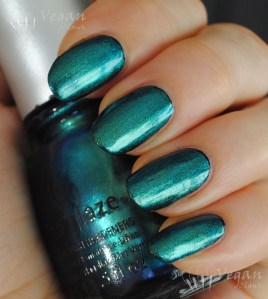 China Glaze Deviantly Daring over black