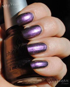 China Glaze No Plain Jane over black