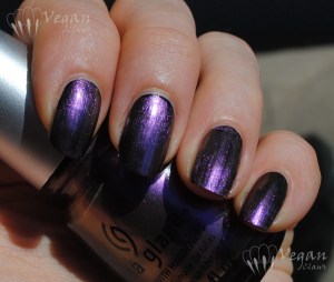 China Glaze No Plain Jane over black