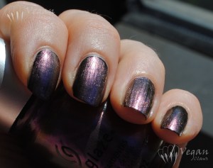 China Glaze No Plain Jane over black