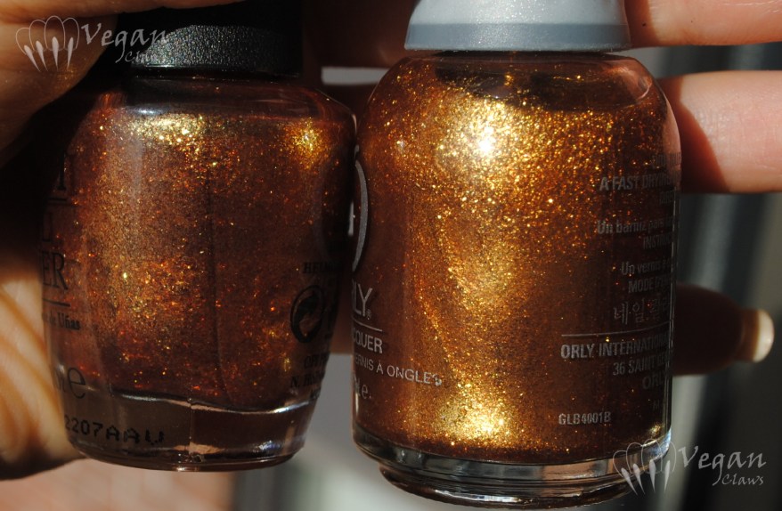 OPI Goldeneye and Orly Glitz & Glamour