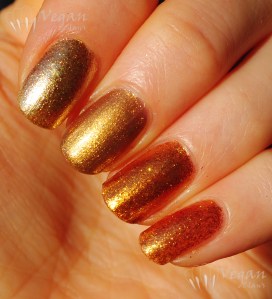 Index to pinkie: Zoya Ziv, Orly Flare, Sparitual Solstice, OPI Goldeneye.