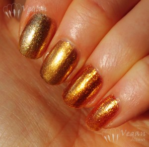 Index to pinkie: Zoya Ziv, Orly Flare, Sparitual Solstice, OPI Goldeneye.