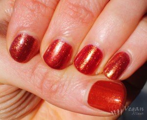 Thumb to pinkie: OPI Bronzed to Perfection, Deborah Lippmann Phoenix Rising, Zoya Autumn, Sparitual Rusted Lux, Sparitual Conduit