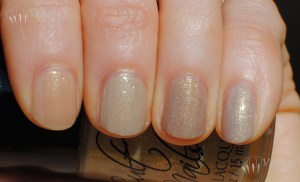 Left to right: Cult Nails Mazo, Black Dahlia Lacquer Beach Jasmine, China Glaze Fast Track, Essence Irreplaceable