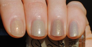 Left to right: Cult Nails Mazo, Black Dahlia Lacquer Beach Jasmine, China Glaze Fast Track, Essence Irreplaceable